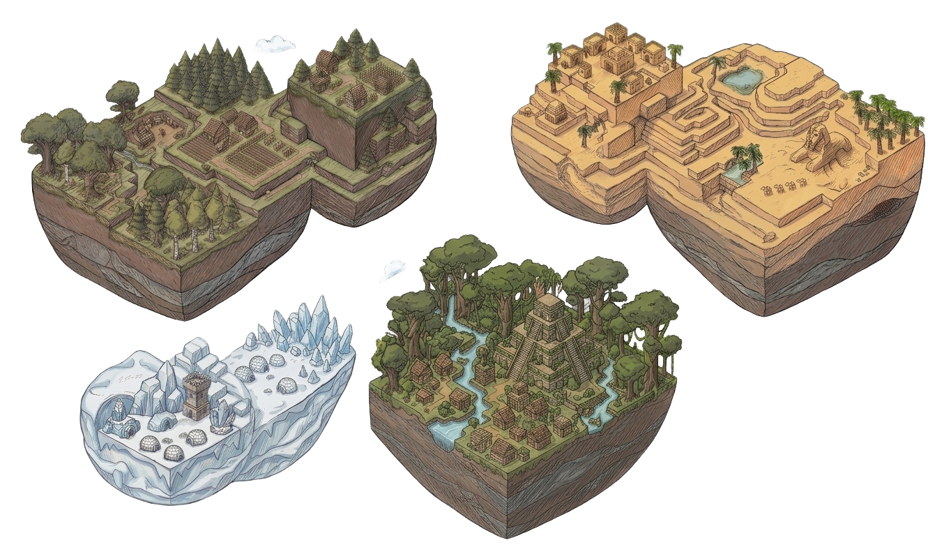 500 Player Civilisation Event: 4 Island Experiment